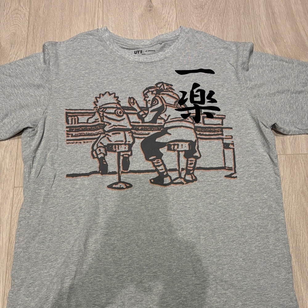 Uniqlo Gray Naruto Graphic Tee